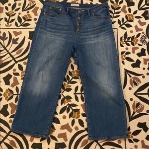 Madewell Slim Wide Leg Crop Jeans - Size 33